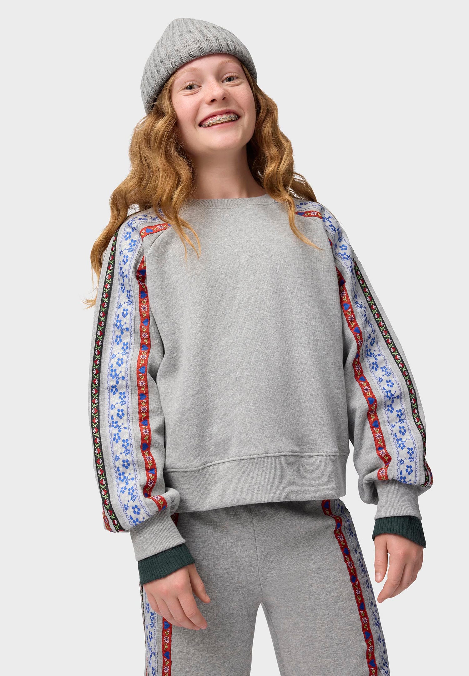 Molo Milou Grey Melange Sweatshirt