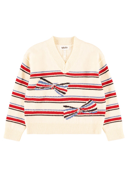 Molo Gwenda Stripy Bows Sweater