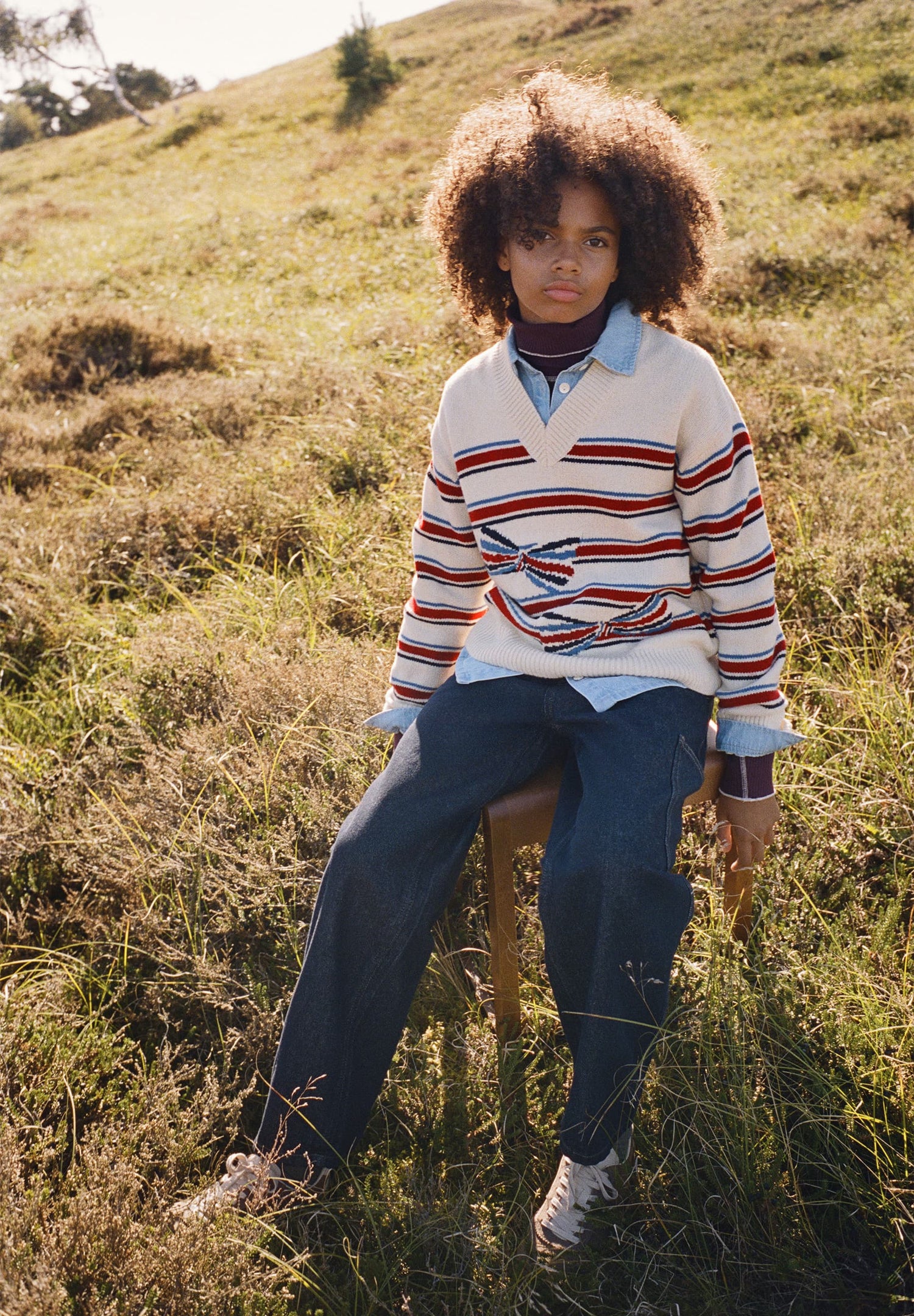 Molo Gwenda Stripy Bows Sweater