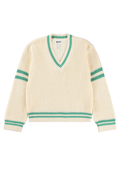 Molo Gail Pearled Ivory Sweater