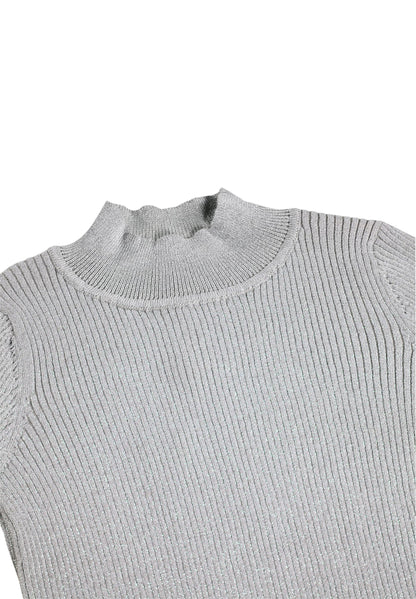 Molo Girls Ginevra Grey Silver Sweater