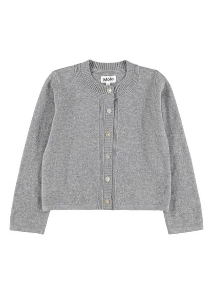 Molo Giovanna Grey Melange Cardigan