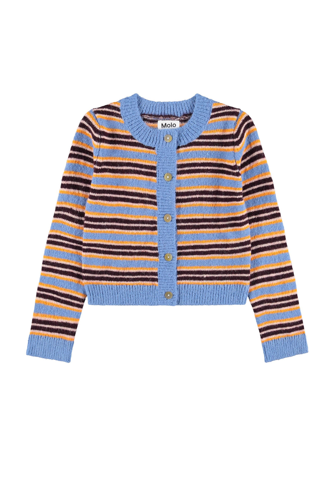 Molo Girls Geraldine Sky Stripe Cardigan