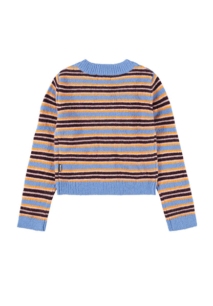 Molo Girls Geraldine Sky Stripe Cardigan