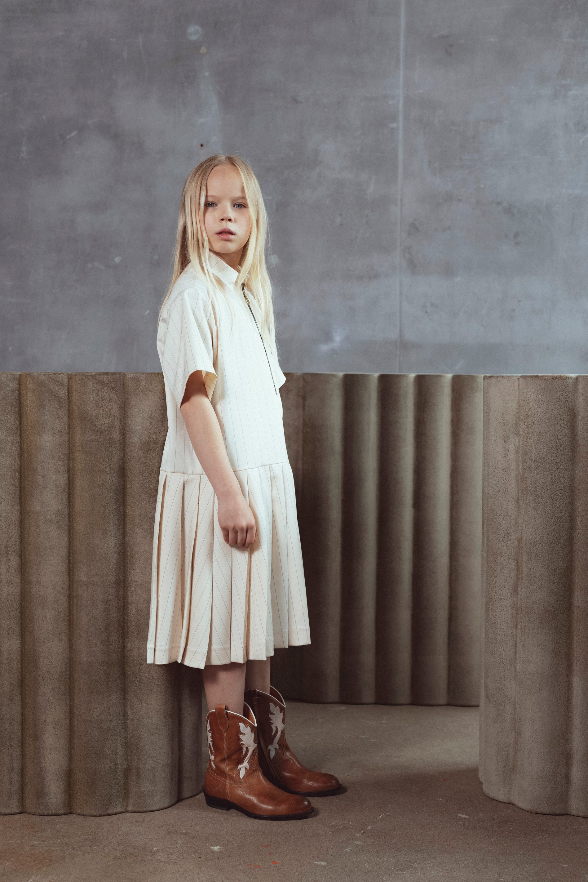 Unlabel Ivory Stripes Dress