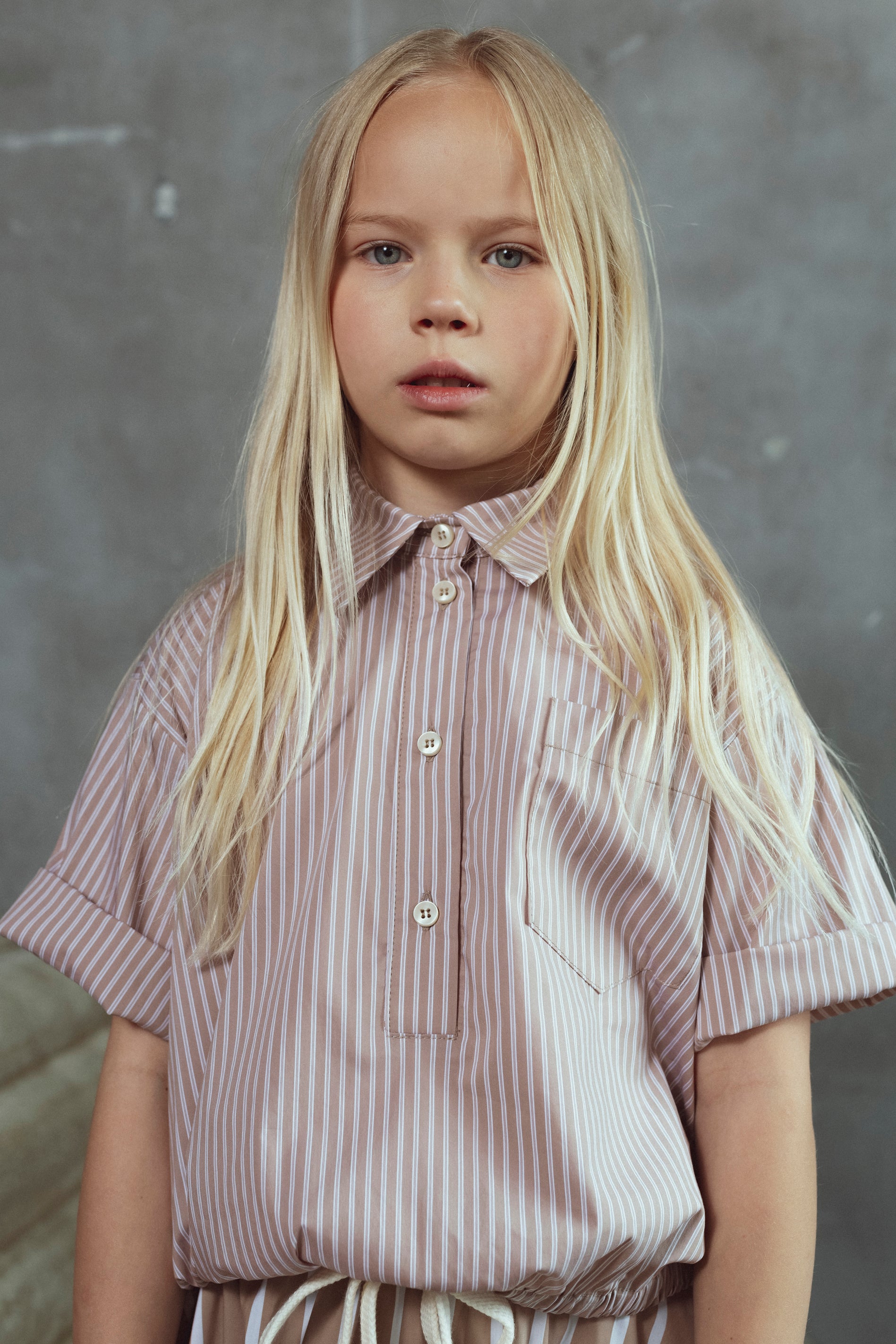 Unlabel Lena Shirt-Cacao Stripes
