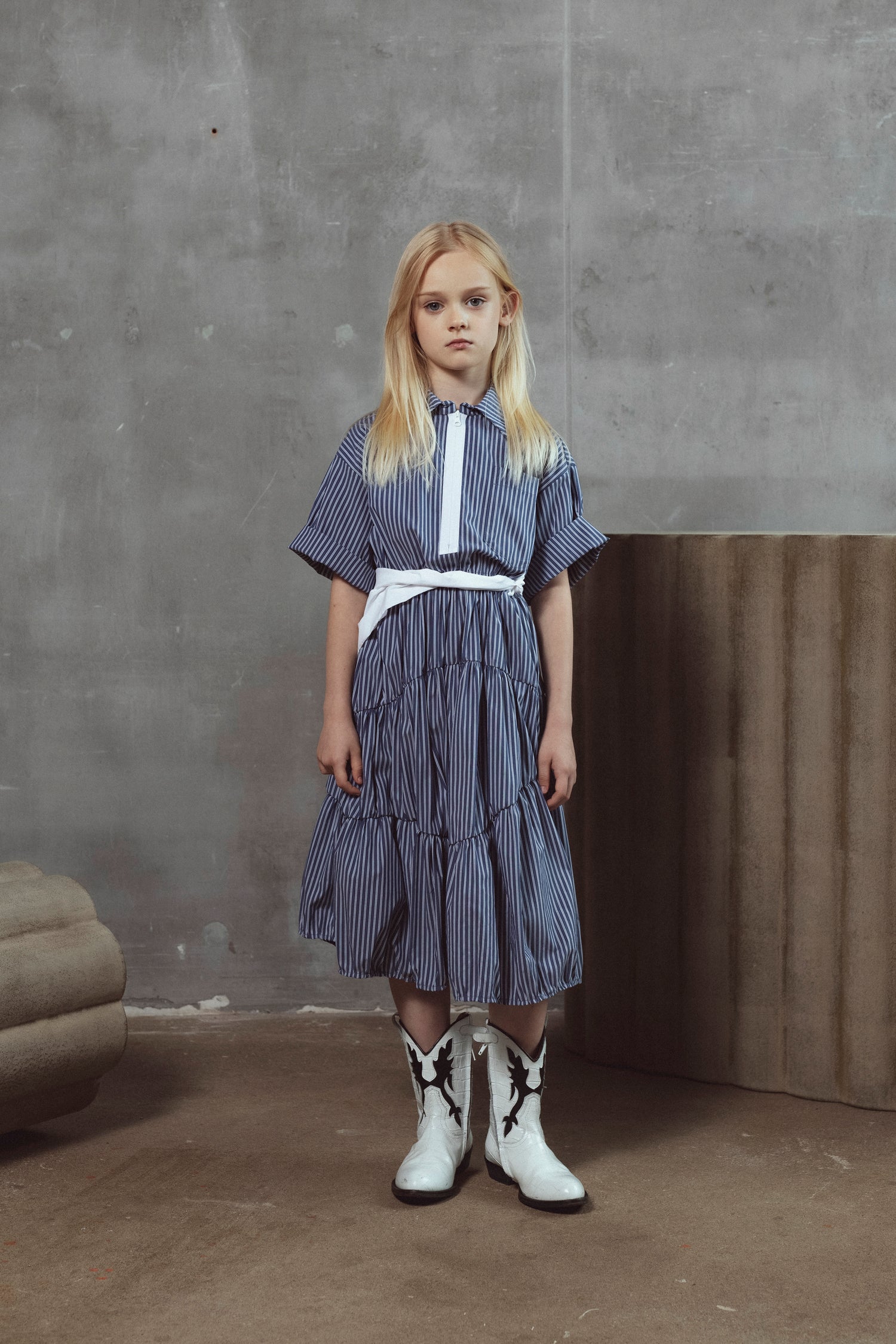 Unlabel Cora Dress-Navy Stripes