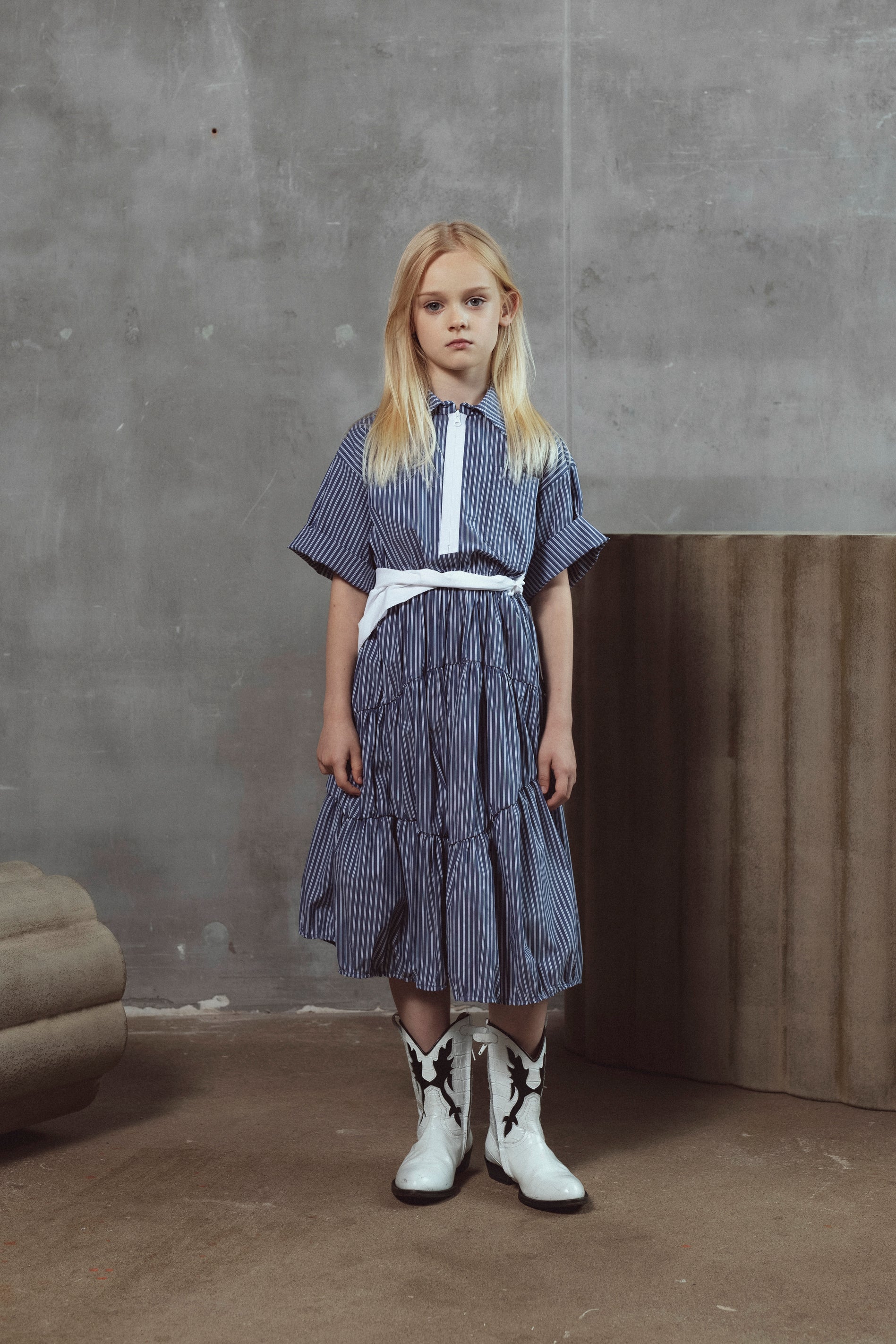 Unlabel Cora Dress-Navy Stripes