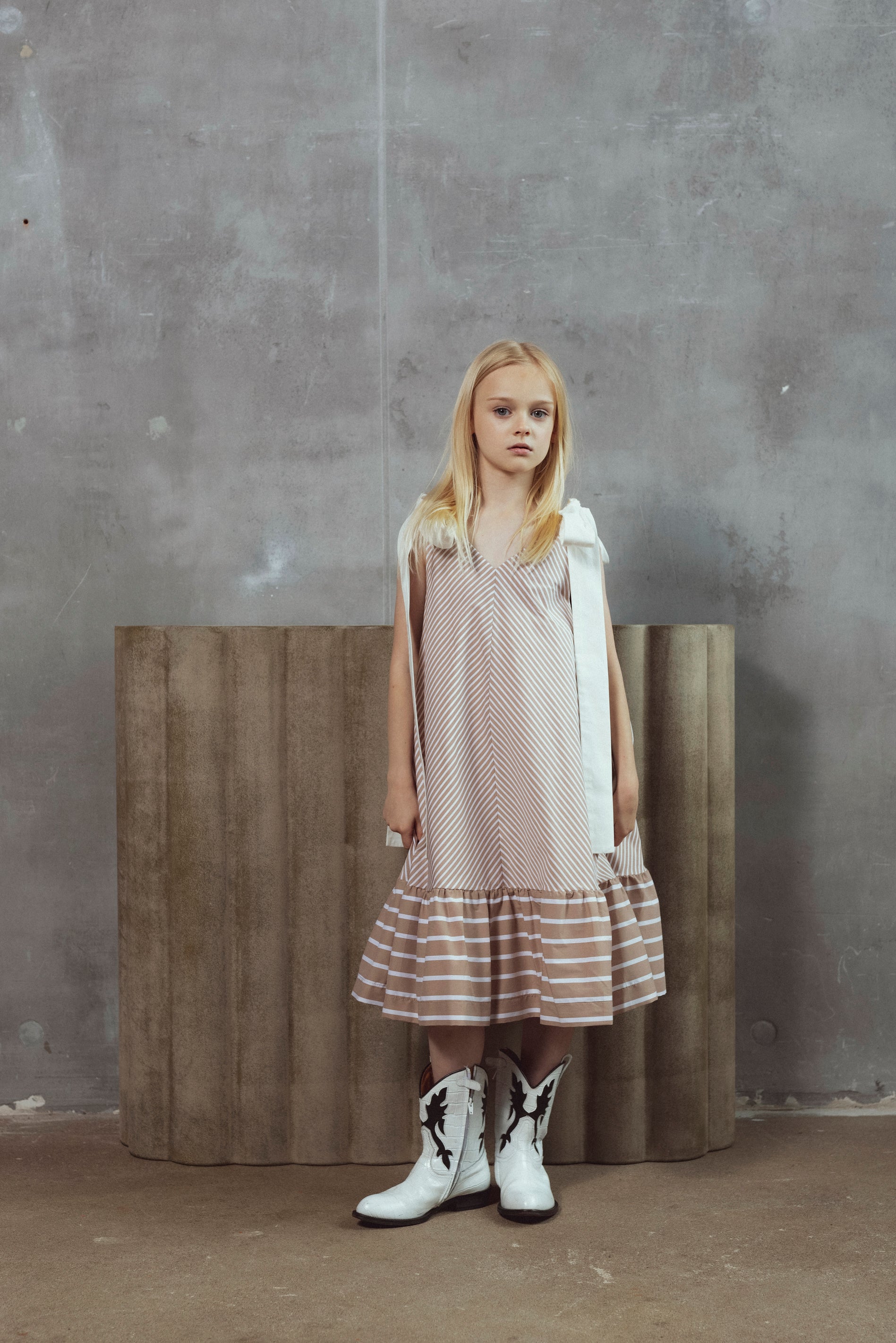 Unlabel Belle Cacao Stripes Dress