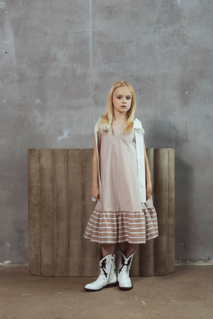 Unlabel Belle Cacao Stripes Dress
