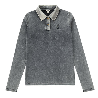 Duet Grey Denim Wash Teen Polo