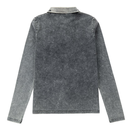 Duet Grey Denim Wash Teen Polo