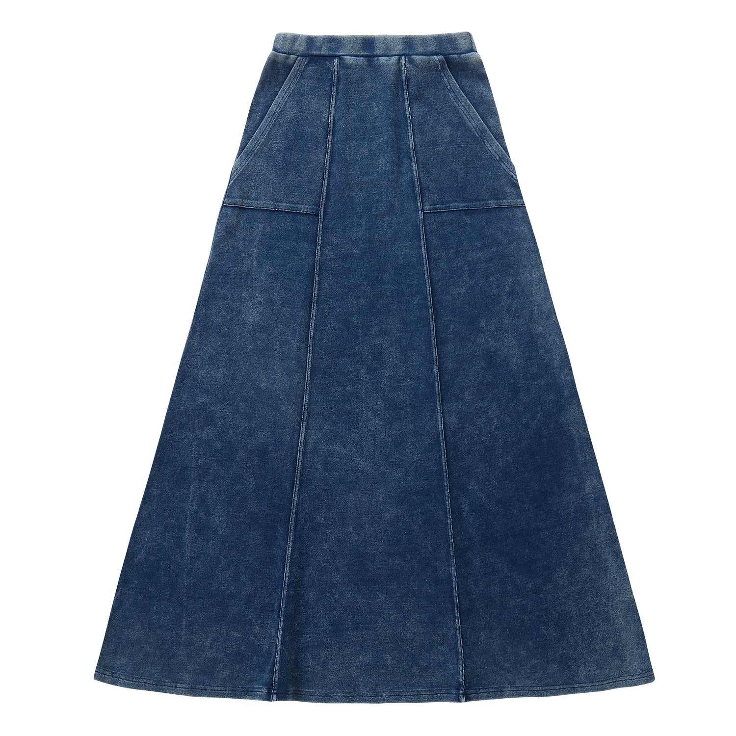 Duet Dark Denim Wash Panel Pocket Skirt