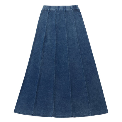 Duet Dark Denim Wash Panel Skirt