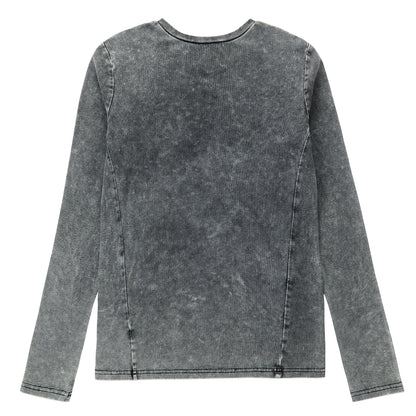 Duet Grey Wash V-neck Tee