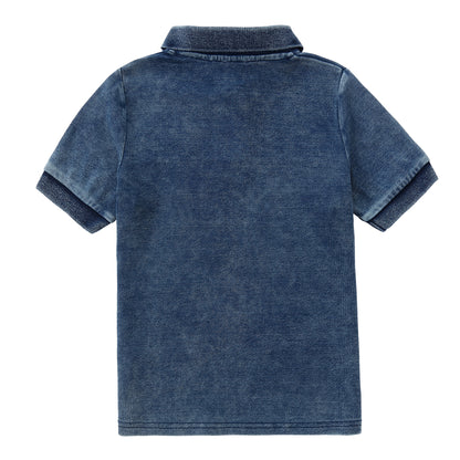Duet Dark Blue Wash Short Sleeve Polo