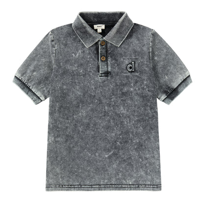 Duet Grey Wash Short Sleeve Polo