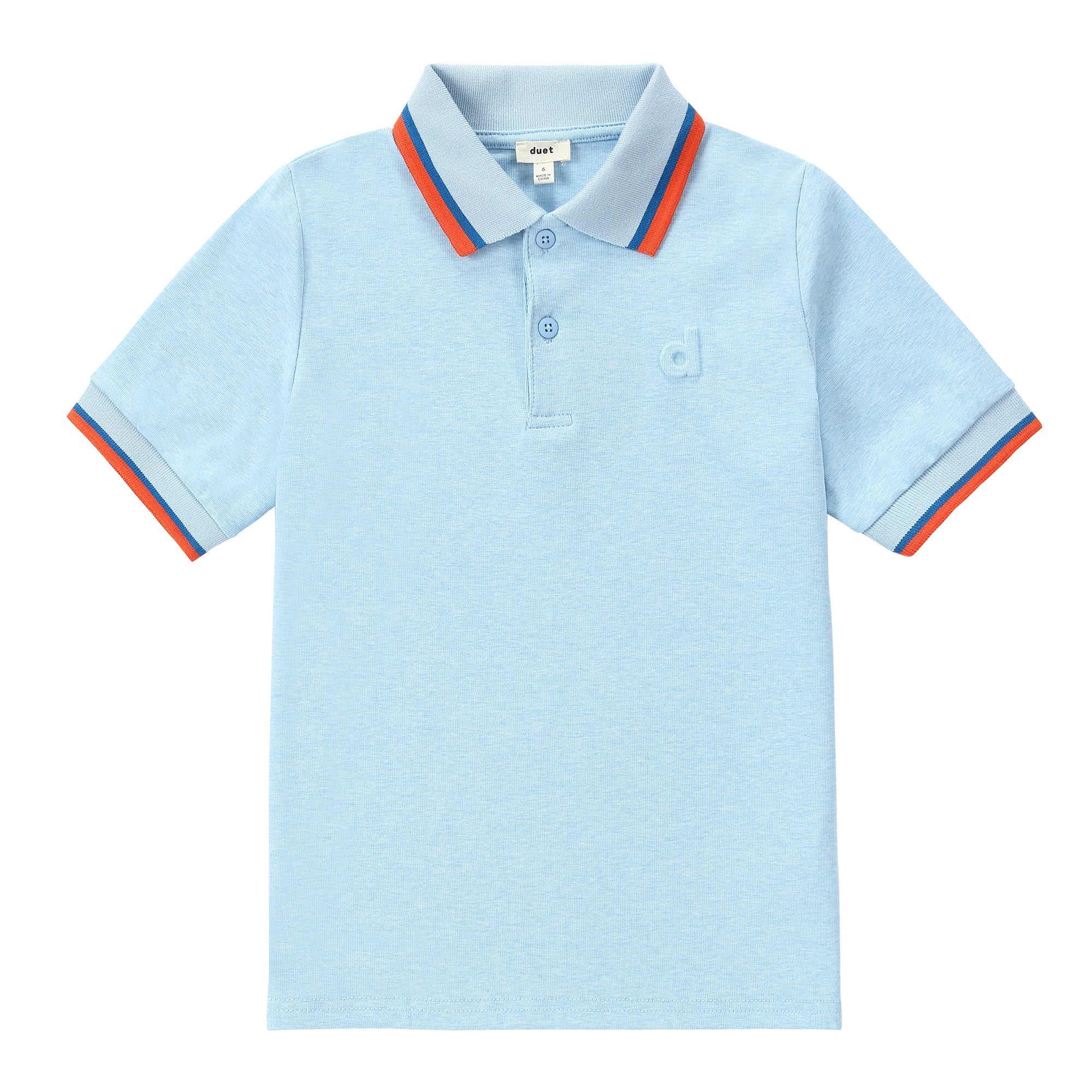 Duet Heather Blue Short Sleeve Polo