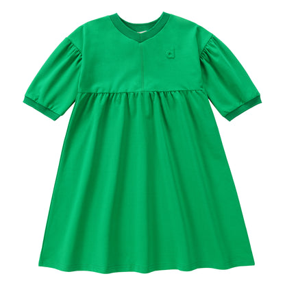 Duet Green Puff Sleeve Dress