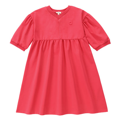 Duet Coral Puff Sleeve Dress