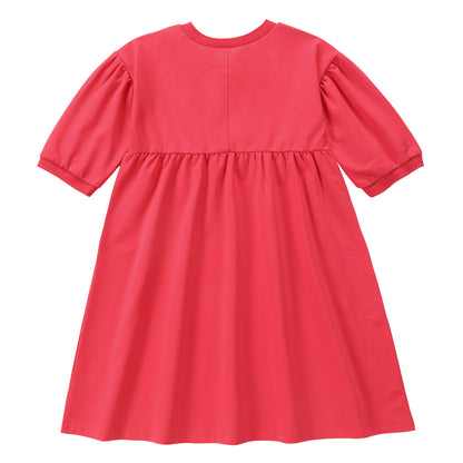 Duet Coral Puff Sleeve Dress