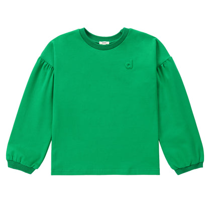 Duet Green Puff Sleeve Top