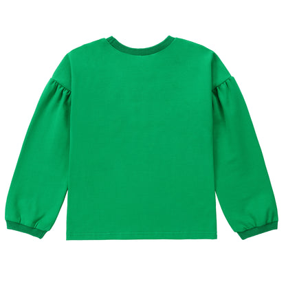 Duet Green Puff Sleeve Top