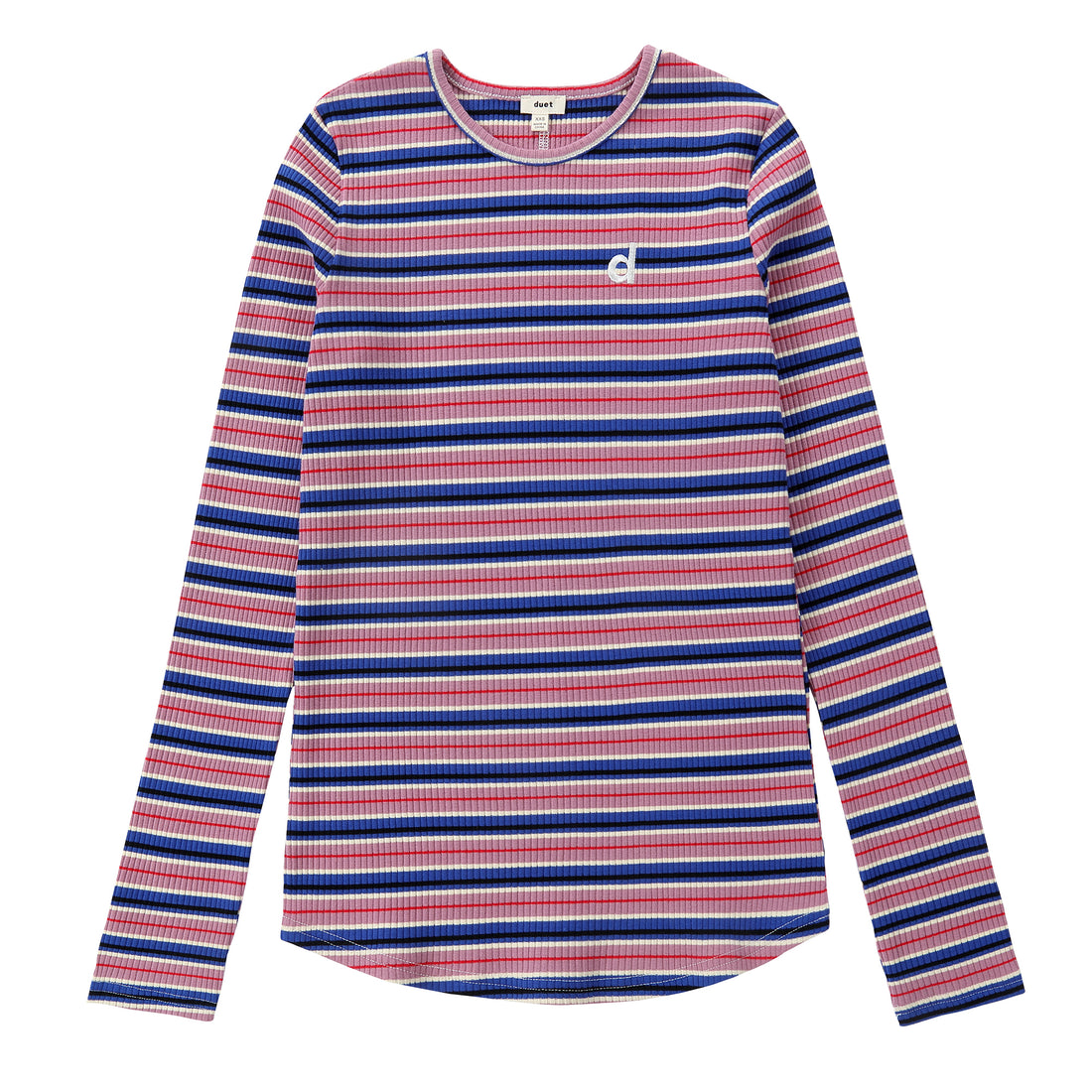 Duet Purple Striped Ribbed Tee