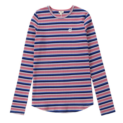 Duet Purple Striped Ribbed Tee