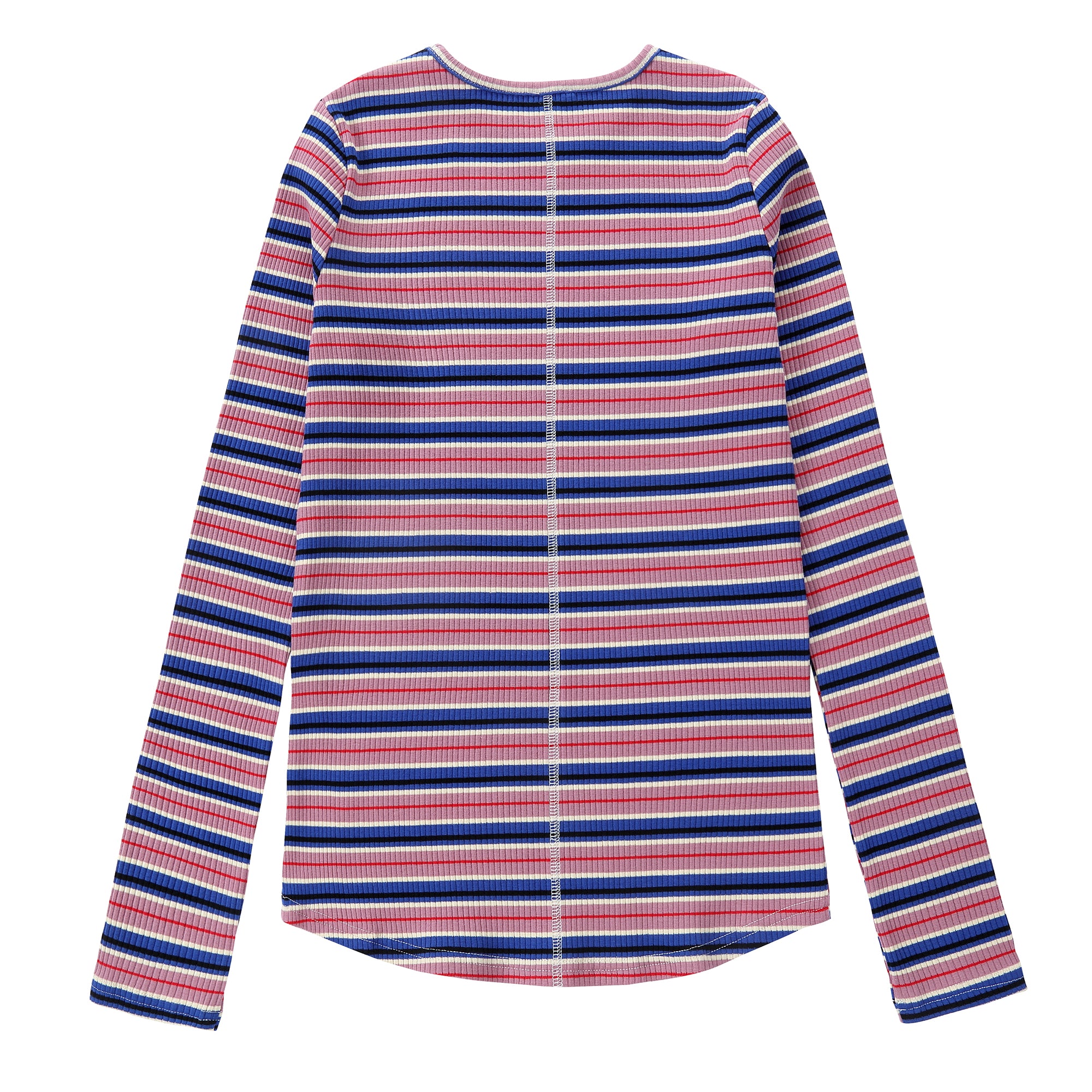 Duet Purple Striped Ribbed Tee