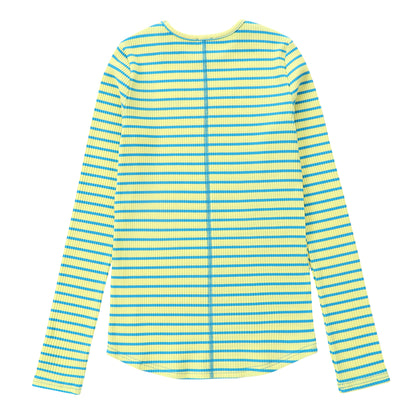 Duet Yellow Striped Ribbed Tee