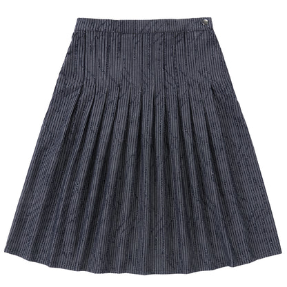 Denim Striped Skirt
