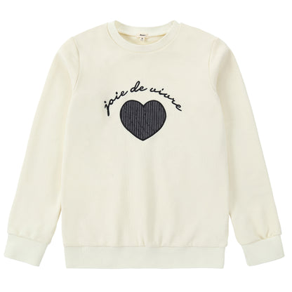 Duet Ivory Center Heart Sweatshirt