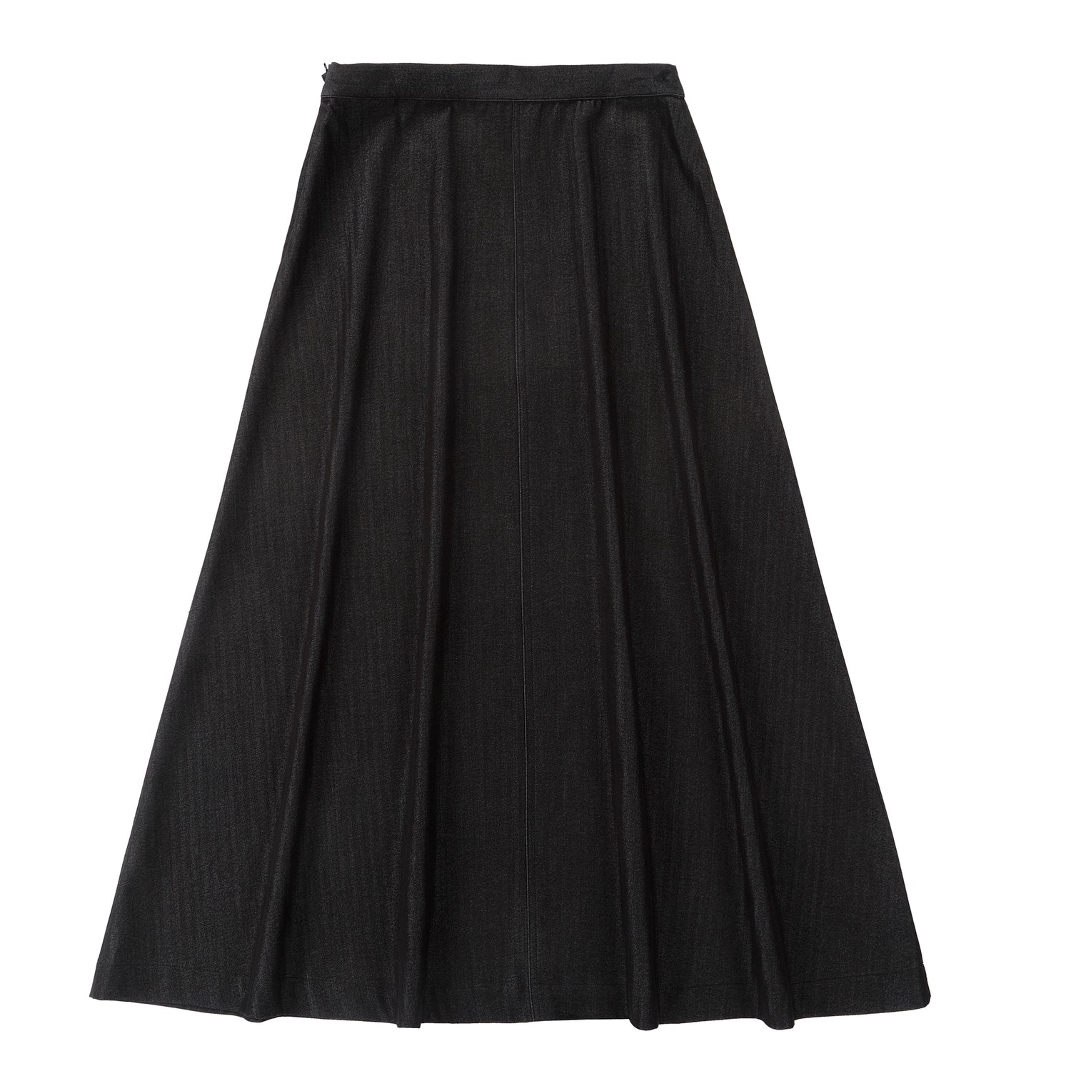Eleve Black Denim Buckle Skirt