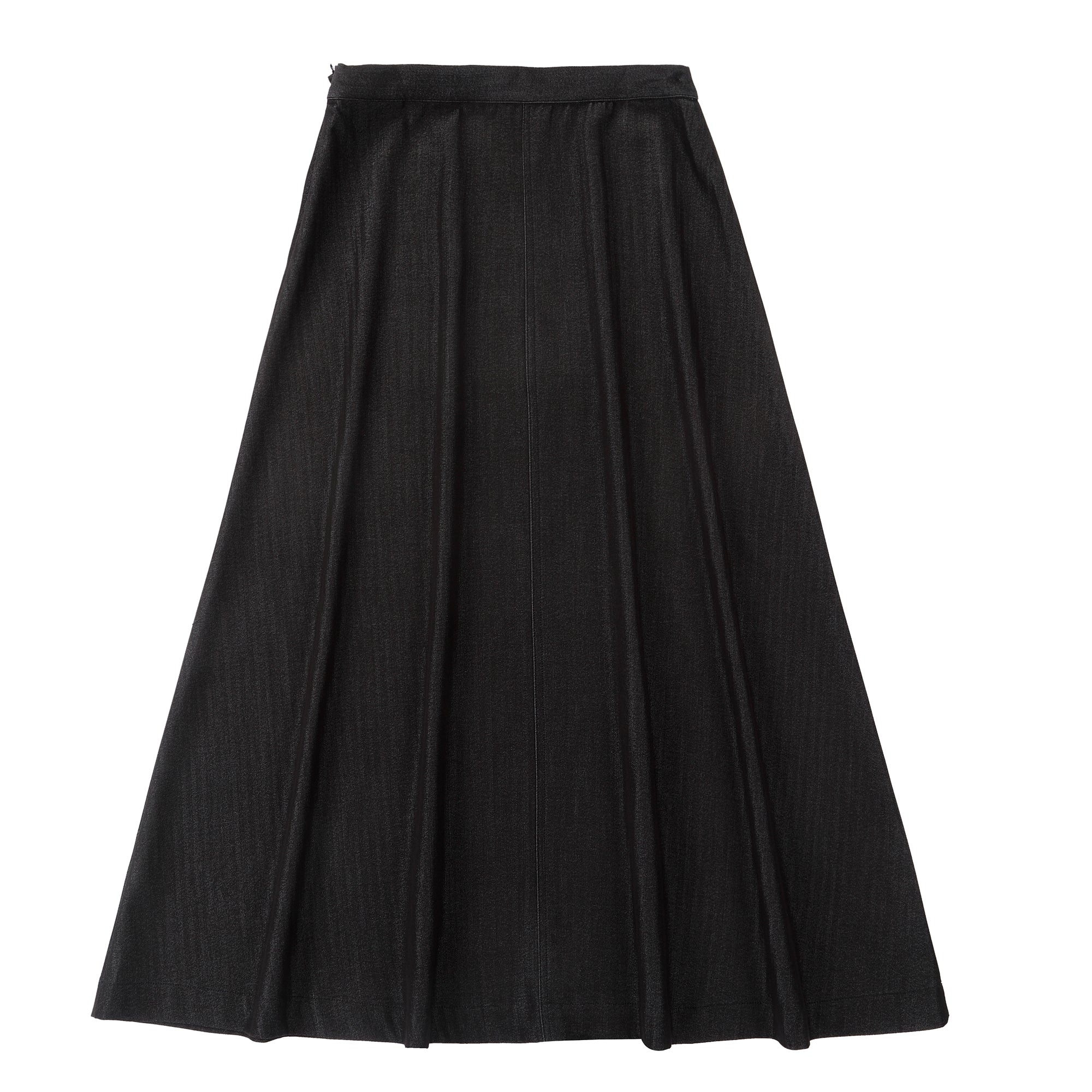 Eleve Black Denim Buckle Skirt