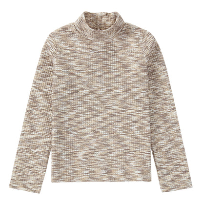 Duet Ivory &amp; Brown Turtleneck