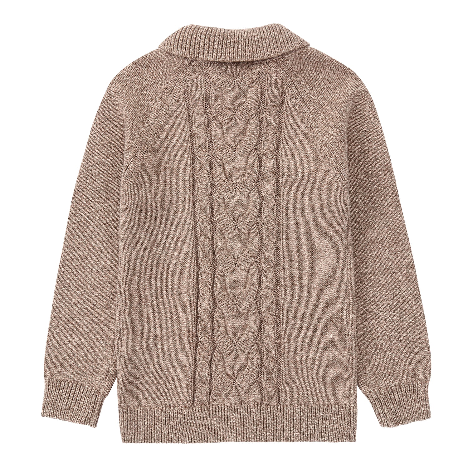 Duet Tan Knit Collared Sweater