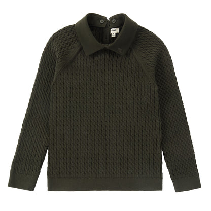 Duet Green Cable Knit Sweater