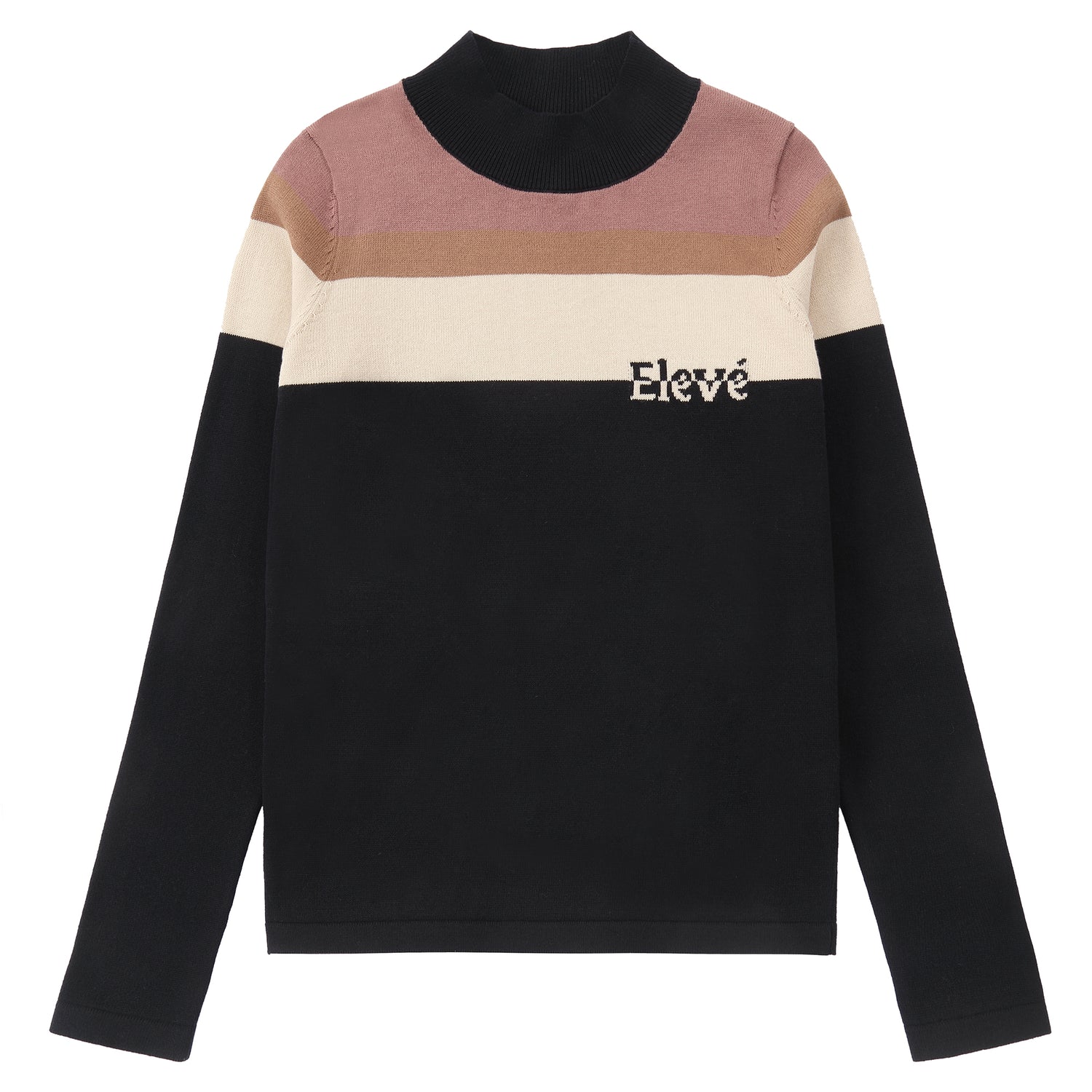 Eleve Navy Blue Colorblock Sweater