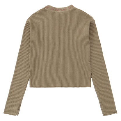 Eleve Tan Knit Sweater