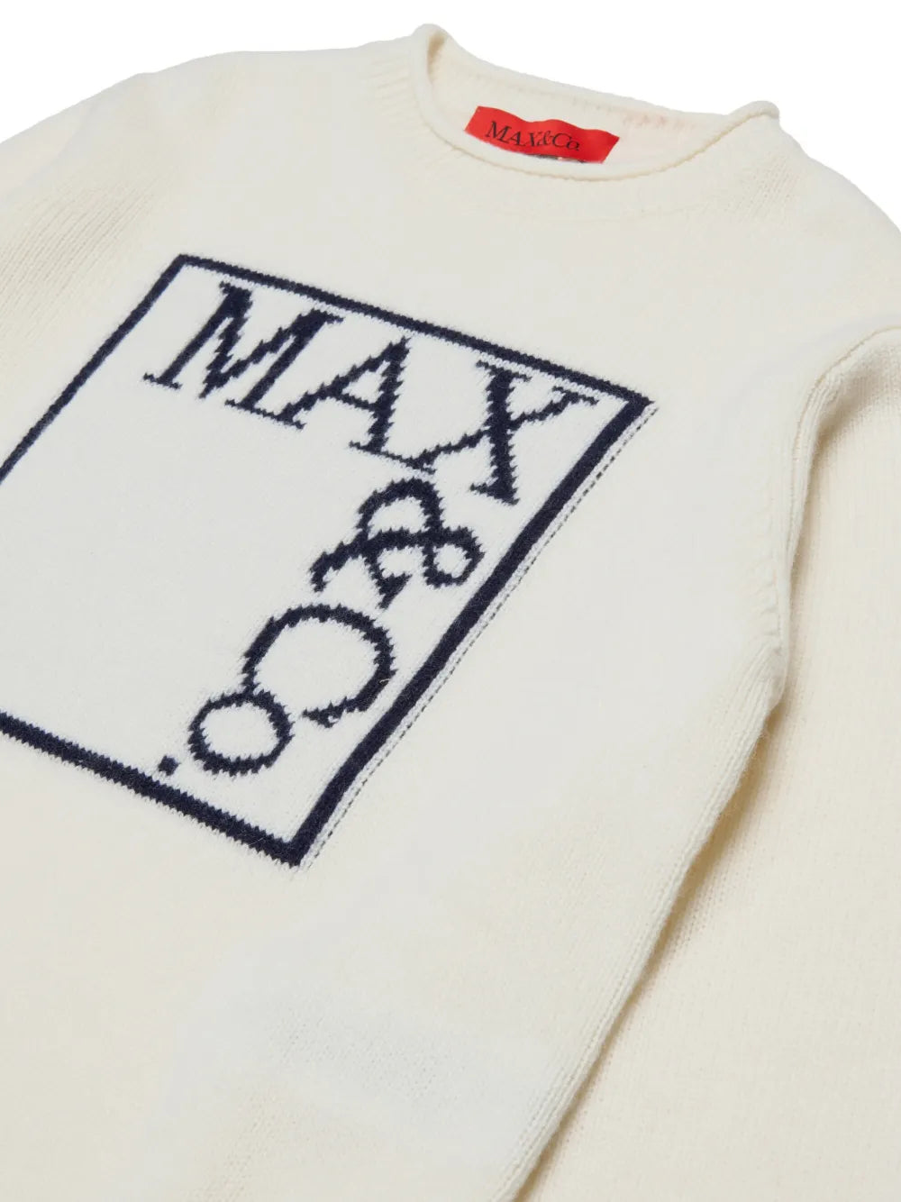 Max&amp;Co. Logo Ivory Knit Sweater