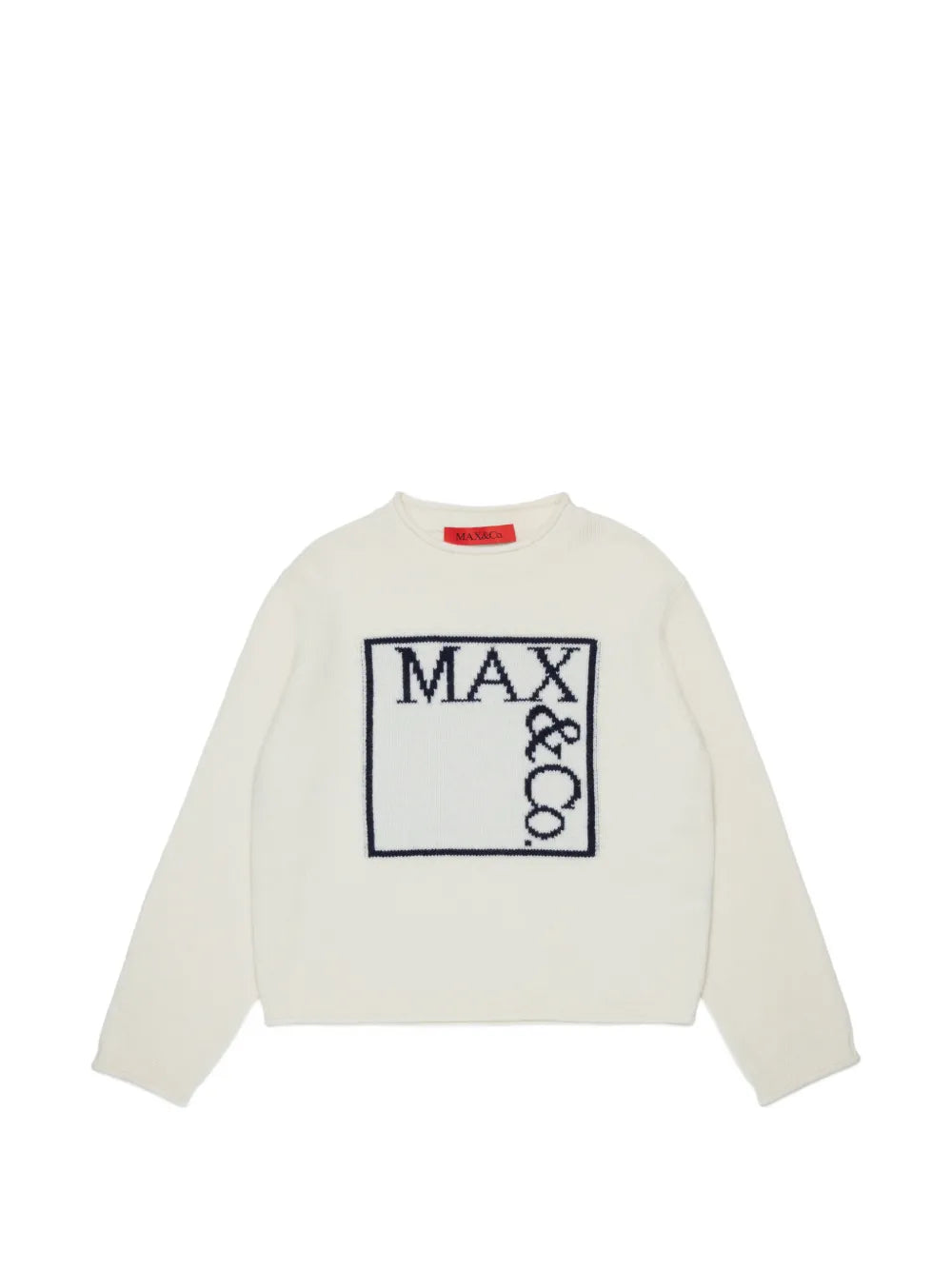 Max&amp;Co. Logo Ivory Knit Sweater