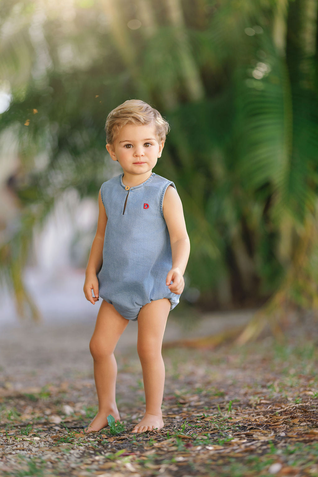 Duet Baby Boy Signature Denim Romper