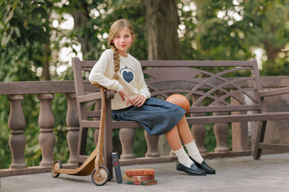 Denim Striped Skirt