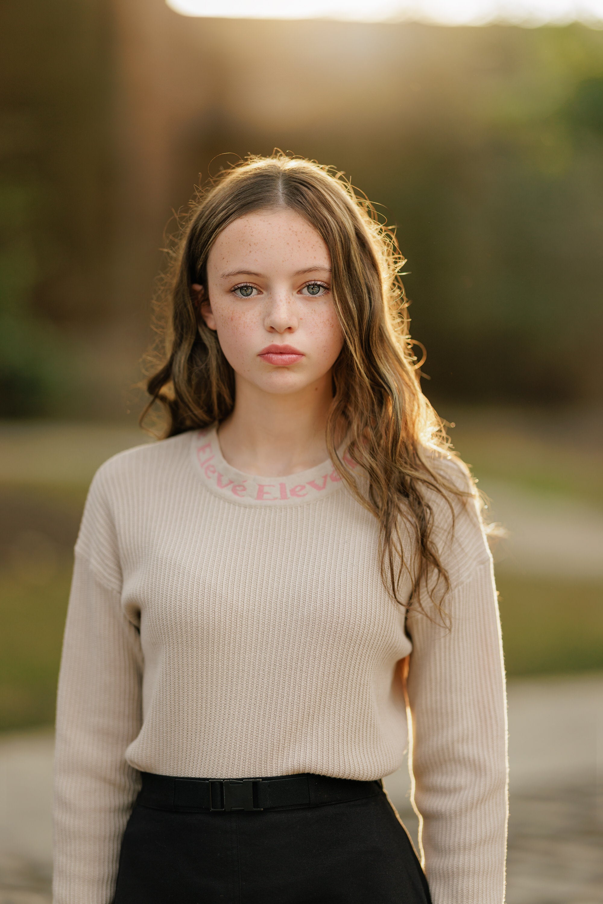 Eleve Tan Knit Sweater