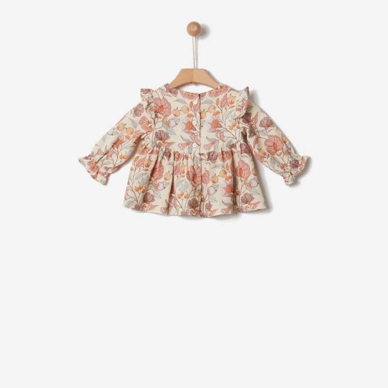 Yell-Oh Small Floral Jacquard Blouse