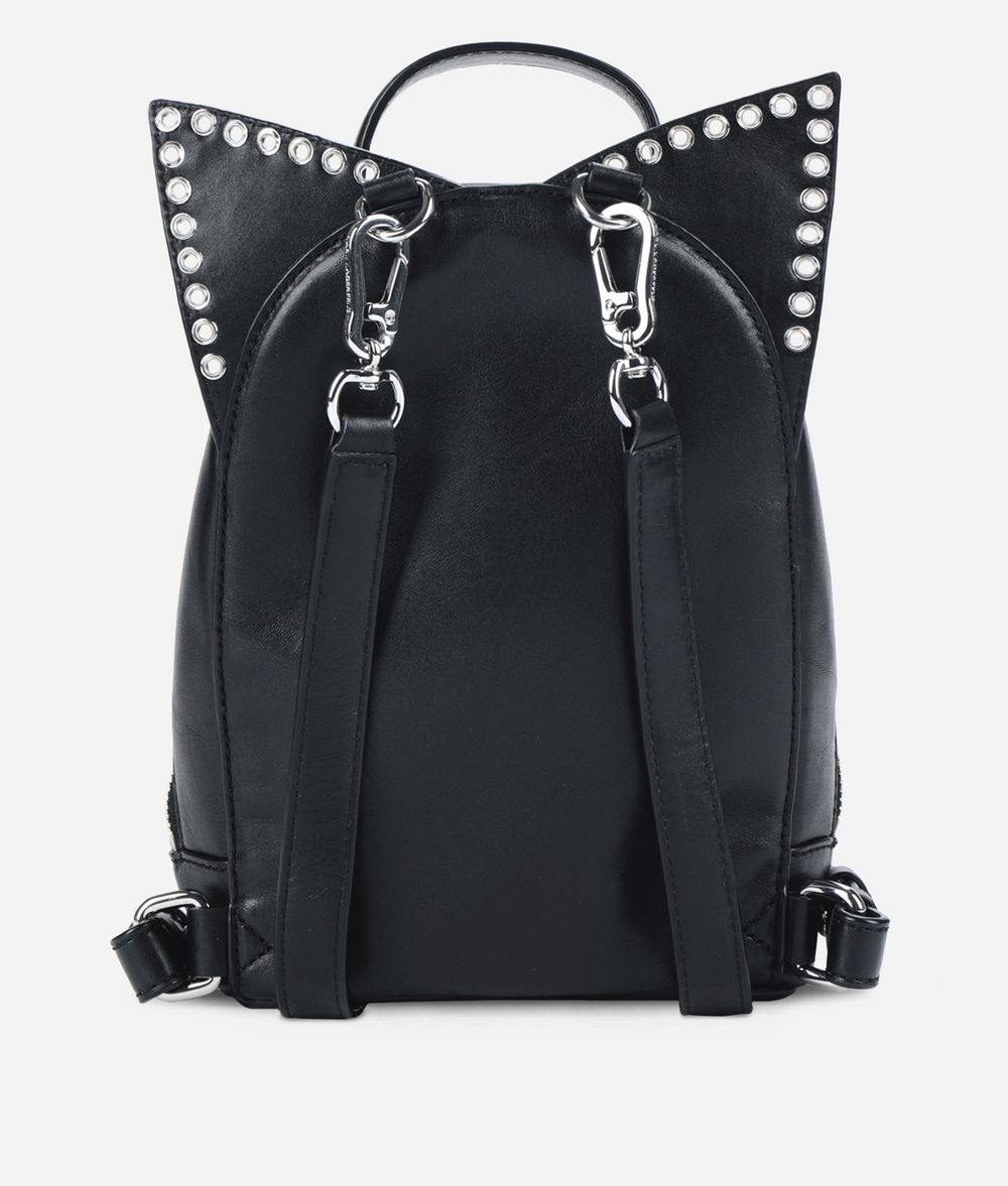 Karl Lagerfeld Black Shiny Cat Ears Backpack