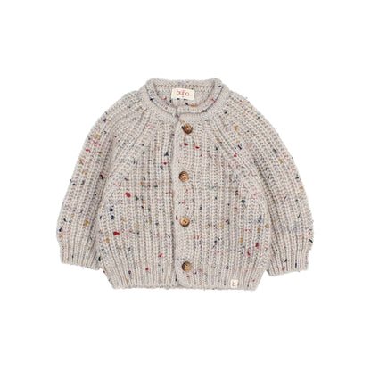 Buho Baby Pearl Grey Botonato Cardigan