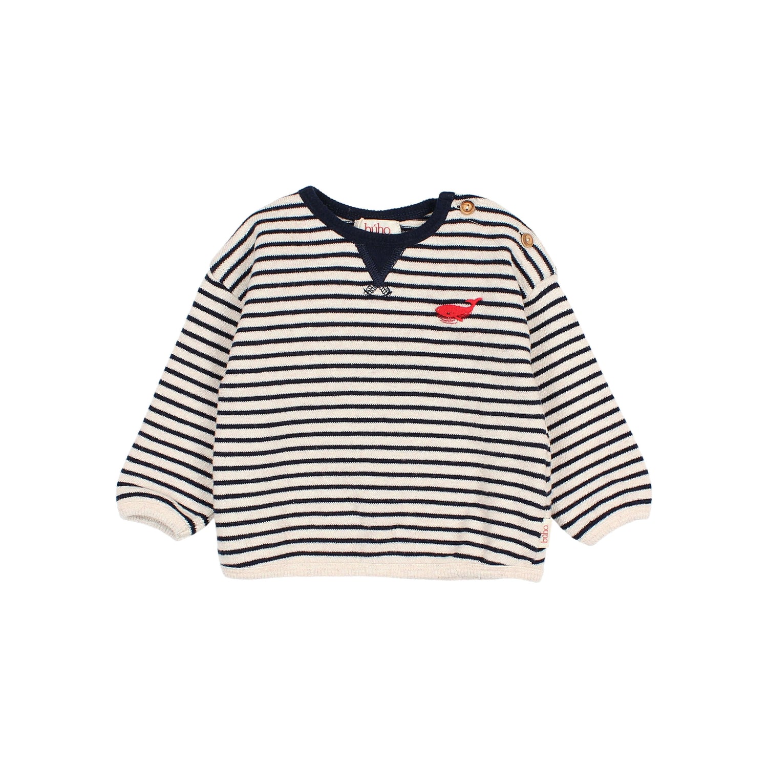 Buho Baby Navy Soft Stripes Sweatshirt