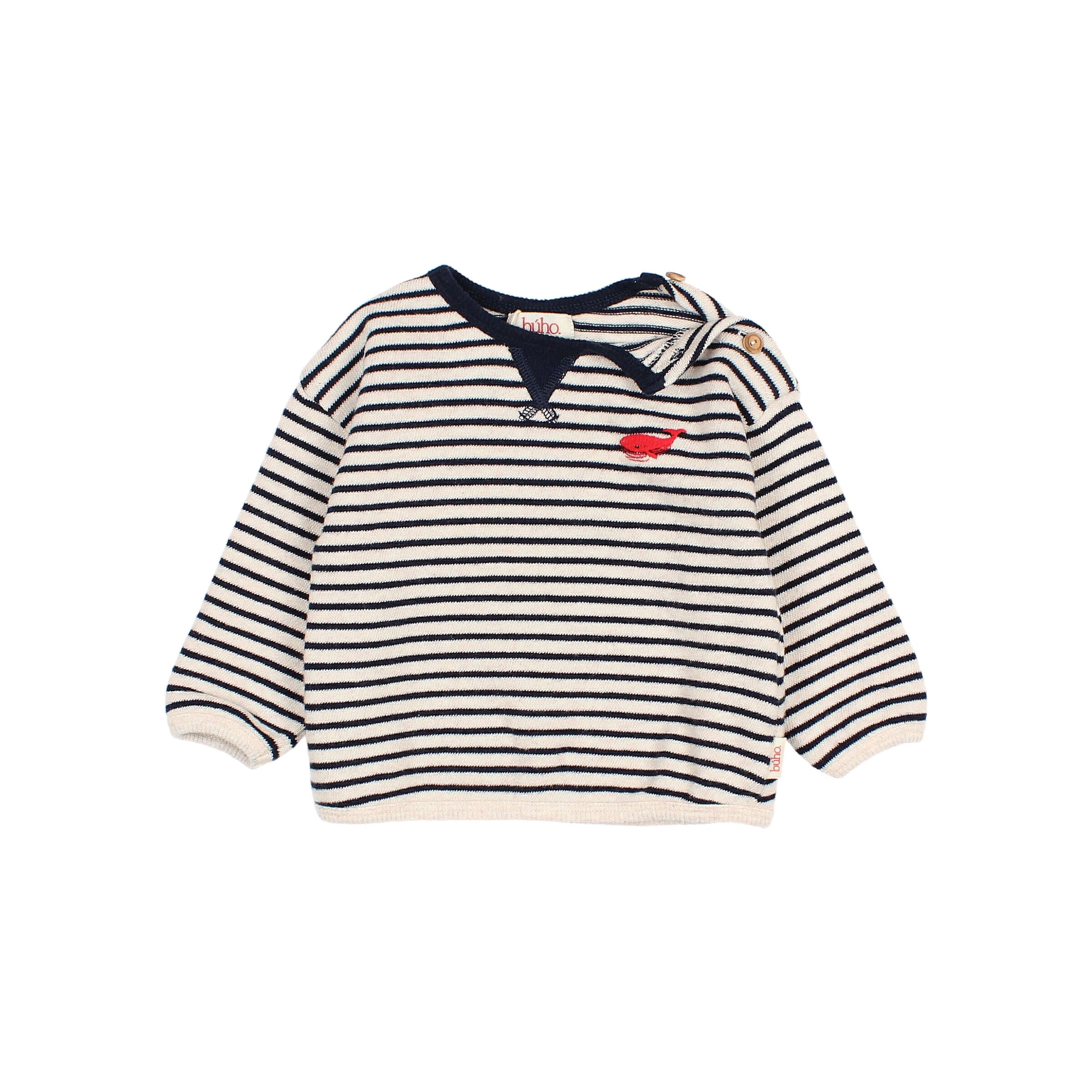 Buho Baby Navy Soft Stripes Sweatshirt